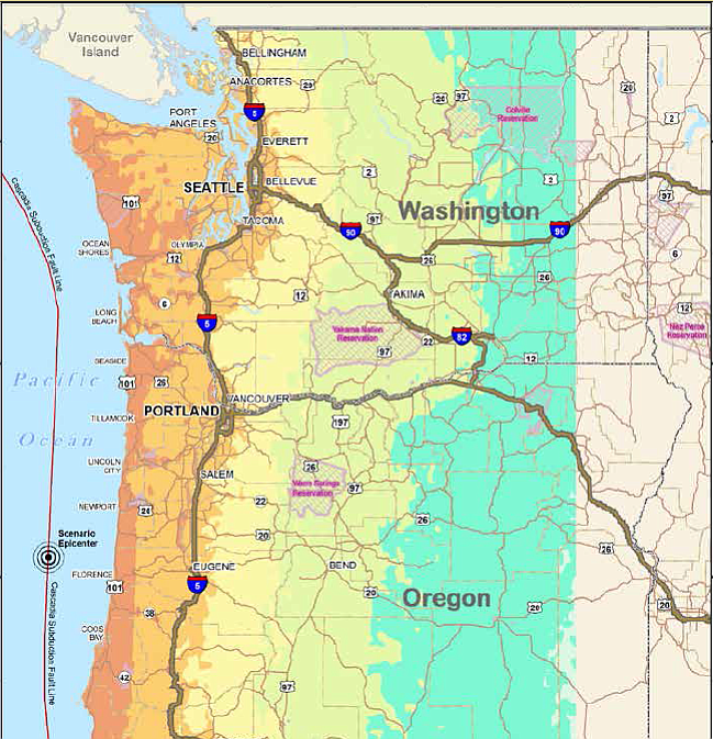 27 Oregon Fault Lines Map Maps Database Source
