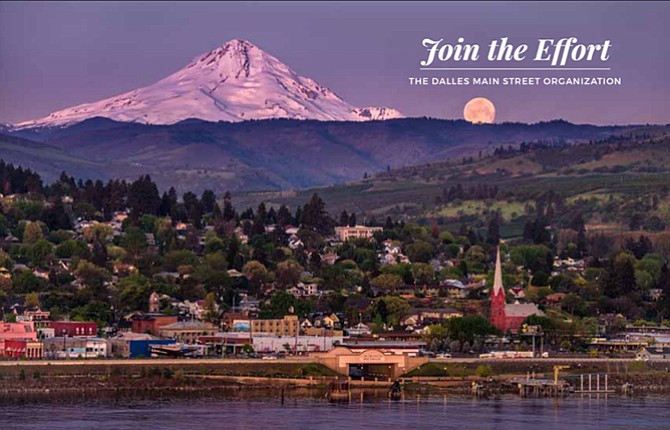 The Dalles Main Street program brochure “Join the effort,” at right, received the “Best Community Education” award from the the state Main Street program.